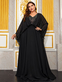 Yisikado Plus Sequin Decor Formal Dress-FGLX20074