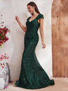 Sweetheart Neck Sequin Mermaid Hem Formal Dress-MGT529