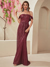 Off Shoulder Sequin Formal Dress-SS341