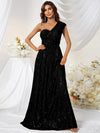 One Shoulder Sequin Formal Dress-MGT374-3