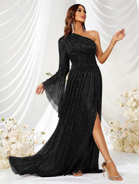 One Shoulder Split Thigh Formal Dress-SSL6093-2