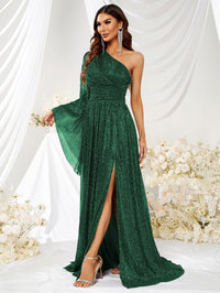 One Shoulder Split Thigh Formal Dress-SSL6093-1