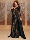 Yisikado Contrast Sequin Formal Dress With Overlay-MGN678