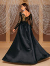 Yisikado Contrast Sequin Formal Dress With Overlay-MGN678