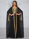 Yisikado Embroidered Applique Sleeveless Dress And Dolman Sleeve Jacket Two-Piece Set-SS485