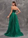 Giffniseti Women's Glitter Strapless Colorblock Sequin Satin Cape Elegant Party Evening Dress-MGT1215