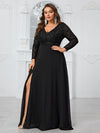 Yisikado Women'S Plus Size Lace Patchwork Party Evening Dress-FGLW20103