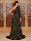 Yisikado One Shoulder Sequin Formal Dress-SS394