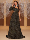 Yisikado One Shoulder Sequin Formal Dress-SS394