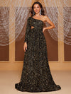 Yisikado One Shoulder Sequin Formal Dress-SS394